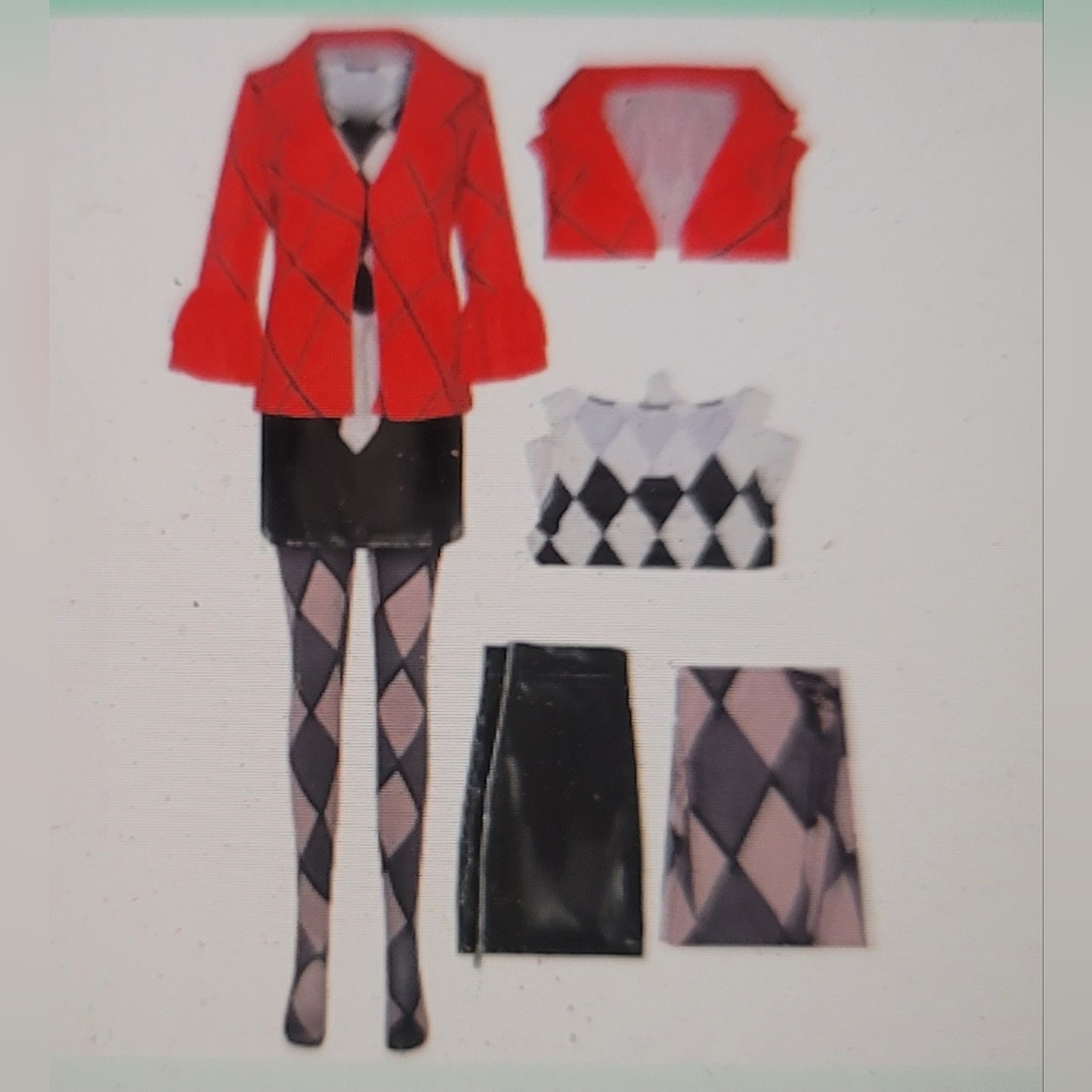 NWt HARLEYE QUINN COSPLAY COSTUME SET OUTFIT HALLOWEEN MEDIUM